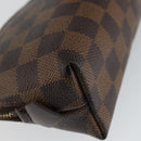 LOUIS VUITTON Damier Ebene Pochette Cosmetic PM Pouch N47516 LV Auth hk3158-16