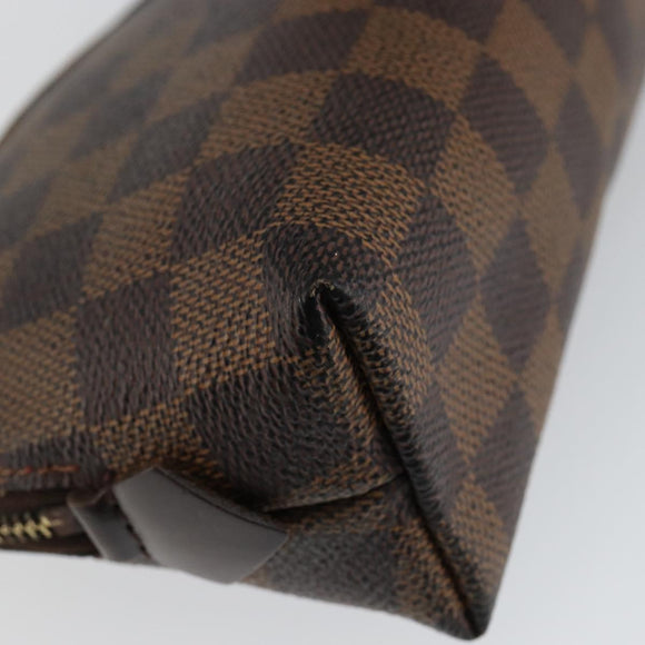LOUIS VUITTON Damier Ebene Pochette Cosmetic PM Pouch N47516 LV Auth hk3158