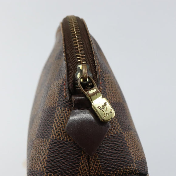 LOUIS VUITTON Damier Ebene Pochette Cosmetic PM Pouch N47516 LV Auth hk3158