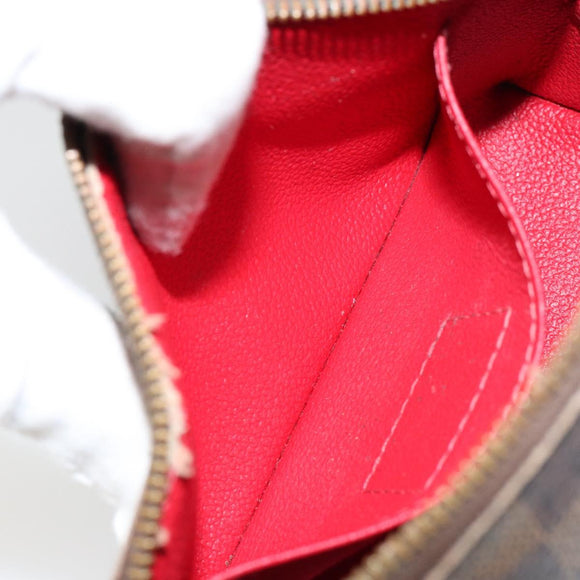 LOUIS VUITTON Damier Ebene Pochette Cosmetic PM Pouch N47516 LV Auth hk3158