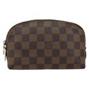 LOUIS VUITTON Damier Ebene Pochette Cosmetic PM Pouch N47516 LV Auth hk3158-13