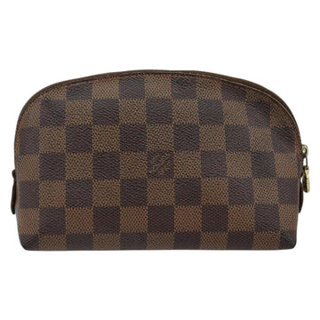 LOUIS VUITTON Damier Ebene Pochette Cosmetic PM Pouch N47516 LV Auth hk3158 - 0