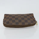 LOUIS VUITTON Damier Ebene Pochette Cosmetic PM Pouch N47516 LV Auth hk3158-5