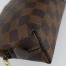 LOUIS VUITTON Damier Ebene Pochette Cosmetic PM Pouch N47516 LV Auth hk3158-14