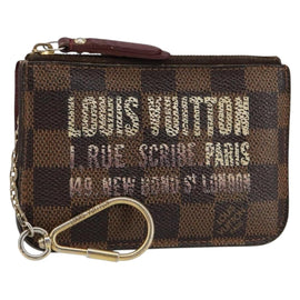 LOUIS VUITTON Damier Ebene Pochette Cles NM Coin Purse N63094 LV Auth hk3159