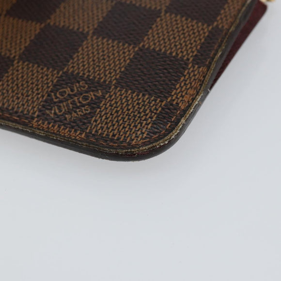 LOUIS VUITTON Damier Ebene Pochette Cles NM Coin Purse N63094 LV Auth hk3159