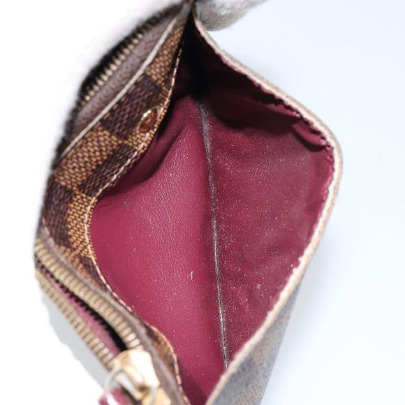 LOUIS VUITTON Damier Ebene Pochette Cles NM Coin Purse N63094 LV Auth hk3159