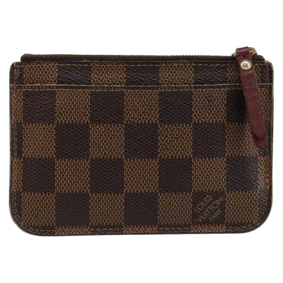 LOUIS VUITTON Damier Ebene Pochette Cles NM Coin Purse N63094 LV Auth hk3159