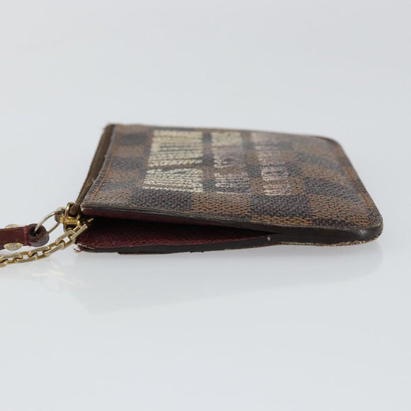 LOUIS VUITTON Damier Ebene Pochette Cles NM Coin Purse N63094 LV Auth hk3159