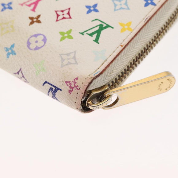 LOUIS VUITTON Monogram Multicolor Zippy Wallet Wallet White M60241 Auth hk3160