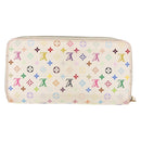 LOUIS VUITTON Monogram Multicolor Zippy Wallet Wallet White M60241 Auth hk3160-2