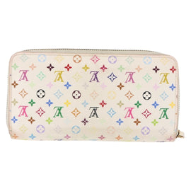 LOUIS VUITTON Monogram Multicolor Zippy Wallet Wallet White M60241 Auth hk3160 - 0