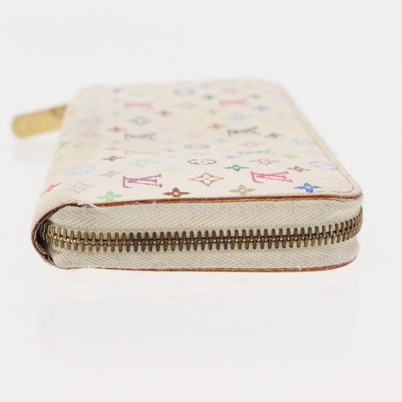 LOUIS VUITTON Monogram Multicolor Zippy Wallet Wallet White M60241 Auth hk3160