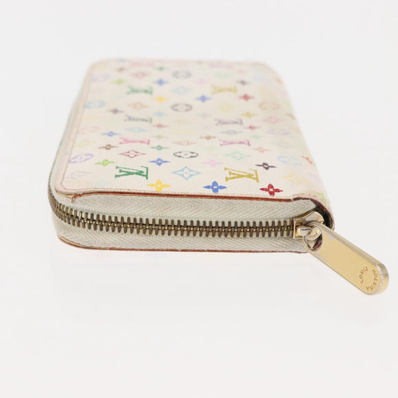 LOUIS VUITTON Monogram Multicolor Zippy Wallet Wallet White M60241 Auth hk3160