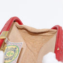 BOTTEGA VENETA INTRECCIATO Pouch Leather Red Gold Auth hk3161-18