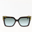 FENDI Sunglasses Plastic Brown C9KEQ Auth hk3162-2