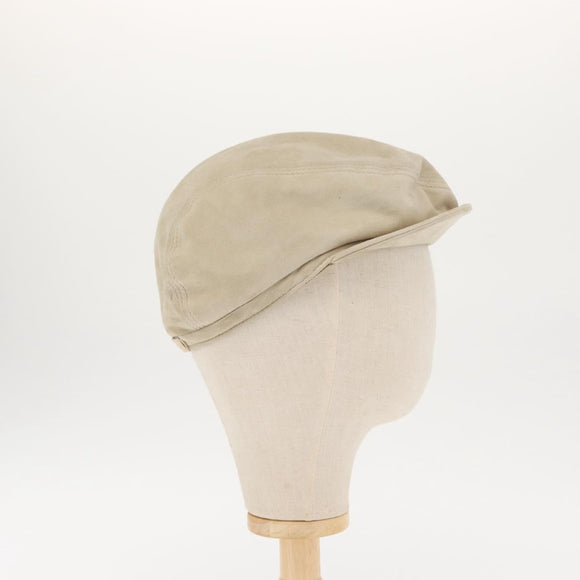 GUCCI Hunting Cap Suede M Beige Auth hk3163