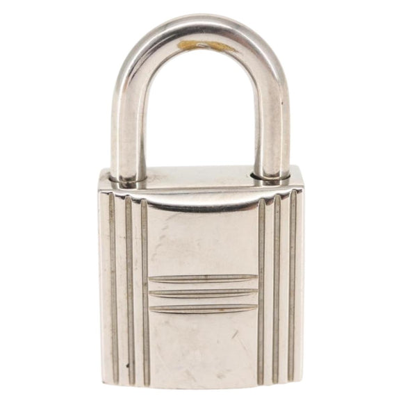 HERMES Cadena Padlock metal Silver Auth hk3164