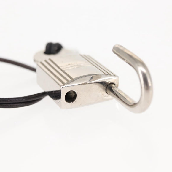 HERMES Cadena Padlock metal Silver Auth hk3164