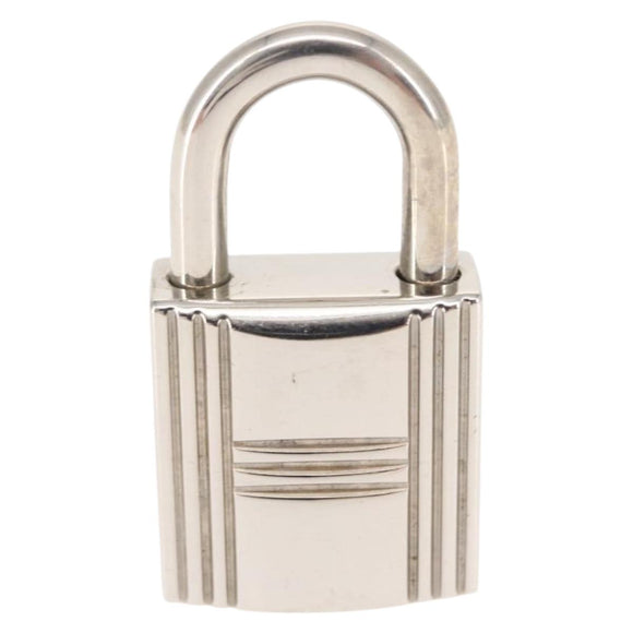 HERMES Cadena Padlock metal Silver Auth hk3165