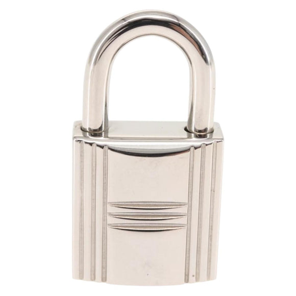 HERMES Cadena Padlock metal Silver Auth hk3166