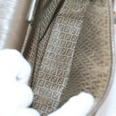 FENDI Zucca Canvas Zucchino Canvas Hand Bag Enamel 2Set Black Brown Auth hk3167-18