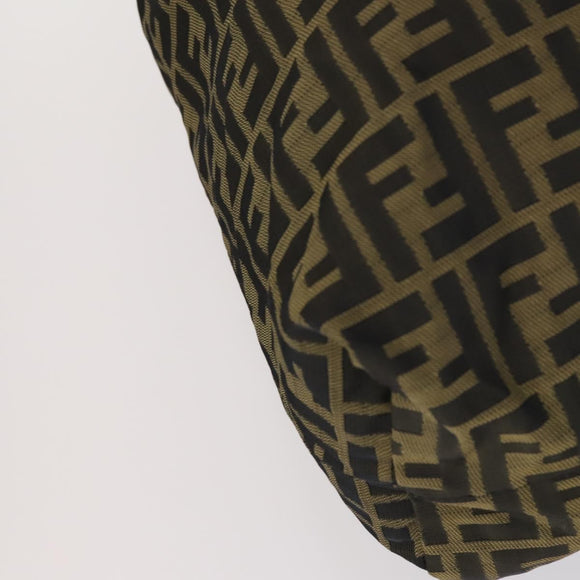 FENDI Zucca Canvas Zucchino Canvas Hand Bag Enamel 2Set Black Brown Auth hk3167