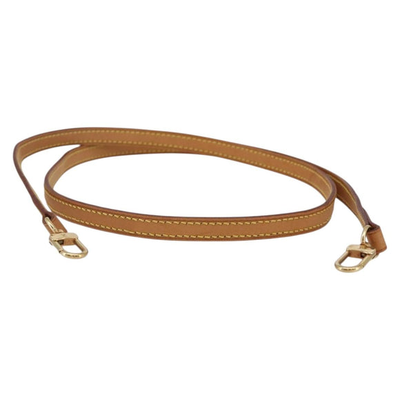 LOUIS VUITTON Shoulder Strap Leather 47.2"" Beige LV Auth hk3168