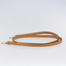 LOUIS VUITTON Shoulder Strap Leather 47.2"" Beige LV Auth hk3168-4