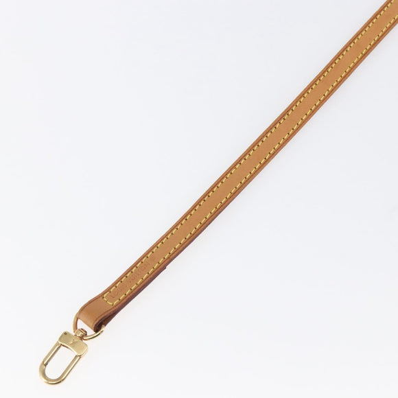 LOUIS VUITTON Shoulder Strap Leather 47.2"" Beige LV Auth hk3168