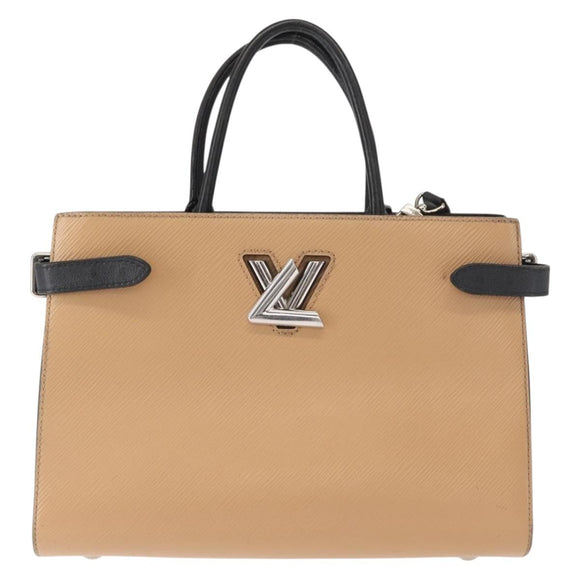 LOUIS VUITTON Epi Twisted Tote Bag Beige Black M51846 LV Auth hk3171