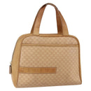 CELINE Macadam Canvas Hand Bag PVC Leather Beige Gold Auth hk3172-1