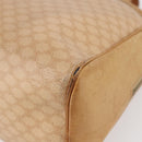 CELINE Macadam Canvas Hand Bag PVC Leather Beige Gold Auth hk3172-10