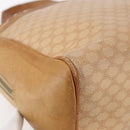 CELINE Macadam Canvas Hand Bag PVC Leather Beige Gold Auth hk3172-13