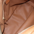 CELINE Macadam Canvas Hand Bag PVC Leather Beige Gold Auth hk3172-17