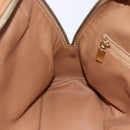 CELINE Macadam Canvas Hand Bag PVC Leather Beige Gold Auth hk3172-19