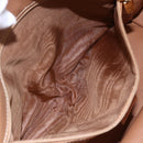 CELINE Macadam Canvas Hand Bag PVC Leather Beige Gold Auth hk3172-20