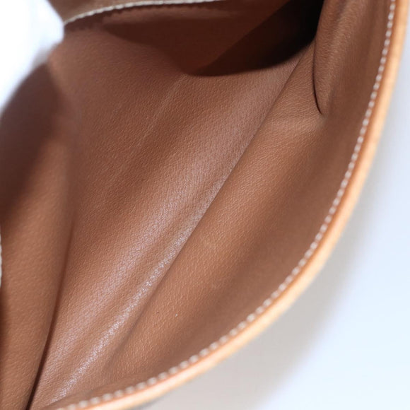 CELINE Macadam Canvas Hand Bag PVC Leather Beige Gold Auth hk3172