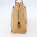 CELINE Macadam Canvas Hand Bag PVC Leather Beige Gold Auth hk3172-4