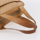 CELINE Macadam Canvas Hand Bag PVC Leather Beige Gold Auth hk3172-7