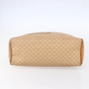 CELINE Macadam Canvas Hand Bag PVC Leather Beige Gold Auth hk3172-9