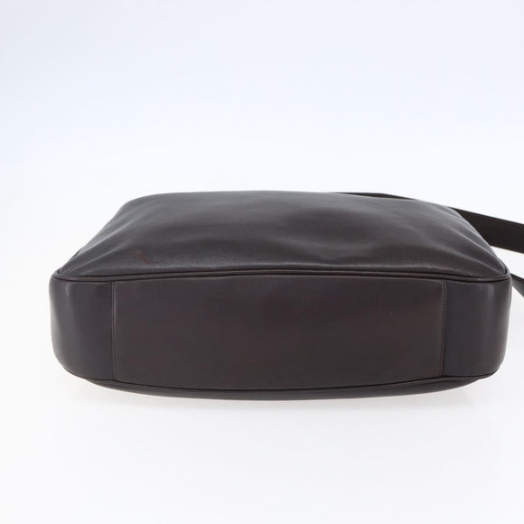 GUCCI Bamboo Shoulder Bag Leather 2way Black Gold 001 0166 1577 Auth hk3173