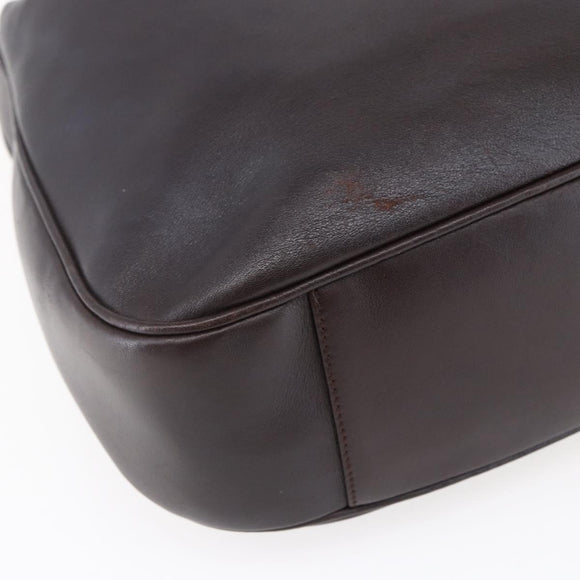 GUCCI Bamboo Shoulder Bag Leather 2way Black Gold 001 0166 1577 Auth hk3173