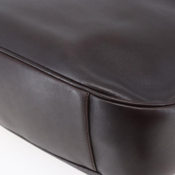 GUCCI Bamboo Shoulder Bag Leather 2way Black Gold 001 0166 1577 Auth hk3173