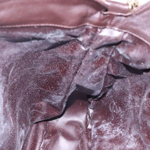 GUCCI Bamboo Shoulder Bag Leather 2way Black Gold 001 0166 1577 Auth hk3173