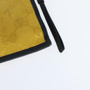 GUCCI GG Supreme Clutch Bag Yellow Silver 625598 Auth hk3176-11