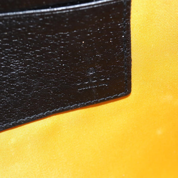 GUCCI GG Supreme Clutch Bag Yellow Silver 625598 Auth hk3176