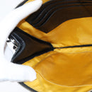 GUCCI GG Supreme Clutch Bag Yellow Silver 625598 Auth hk3176-16