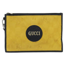 GUCCI GG Supreme Clutch Bag Yellow Silver 625598 Auth hk3176-2