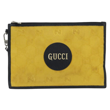 GUCCI GG Supreme Clutch Bag Yellow Silver 625598 Auth hk3176 - 0
